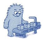 Monster at a production line
